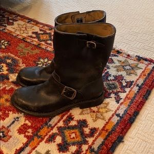 Frye moto boot black